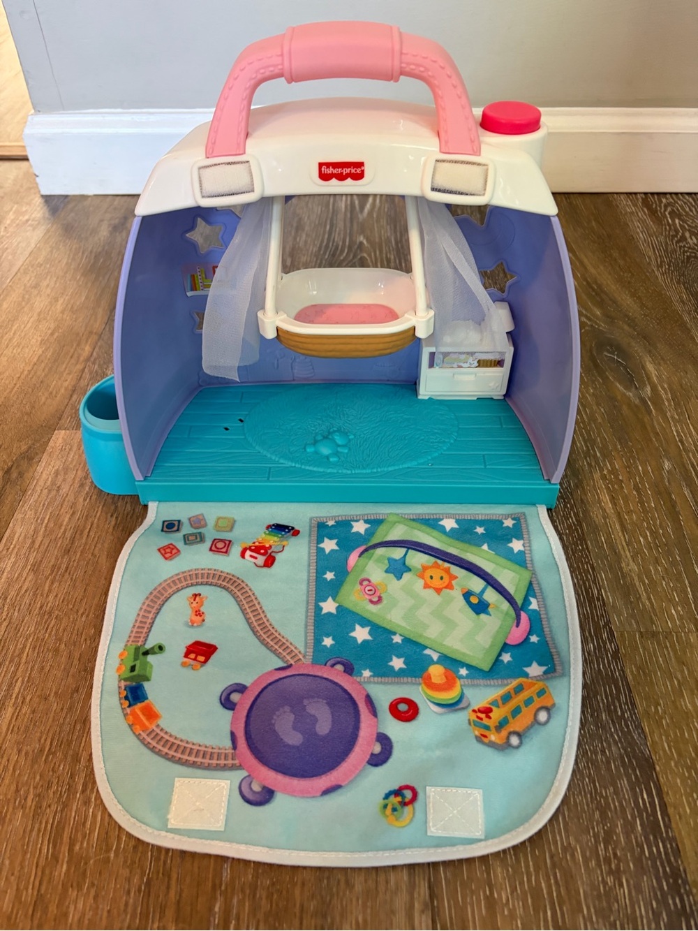 Fisher Price Little People Cuddle & Play Nursery Portable Playset as is